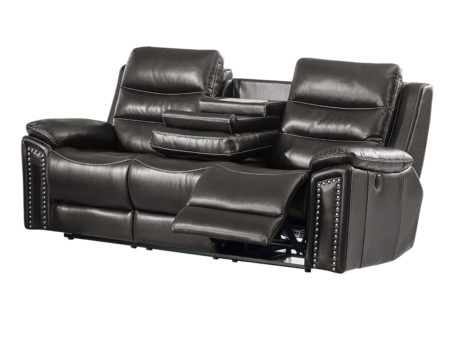 Jetson Power Reclining 3-PC Sofa Set – Leather Air Code # G12 Grey